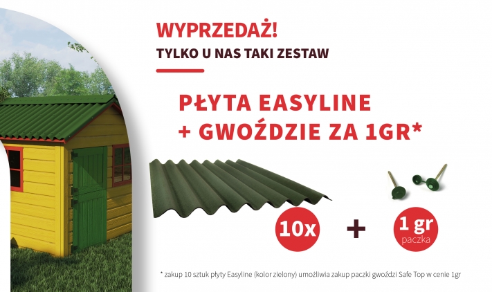 Promocja EASYLINE + gwoździe za 1 grosz